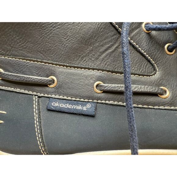 "AKADEMICS" Mens Lace up ankle boot Style SZ 10.5 Blue Preppy Student PLZ READ!! - Picture 3 of 11